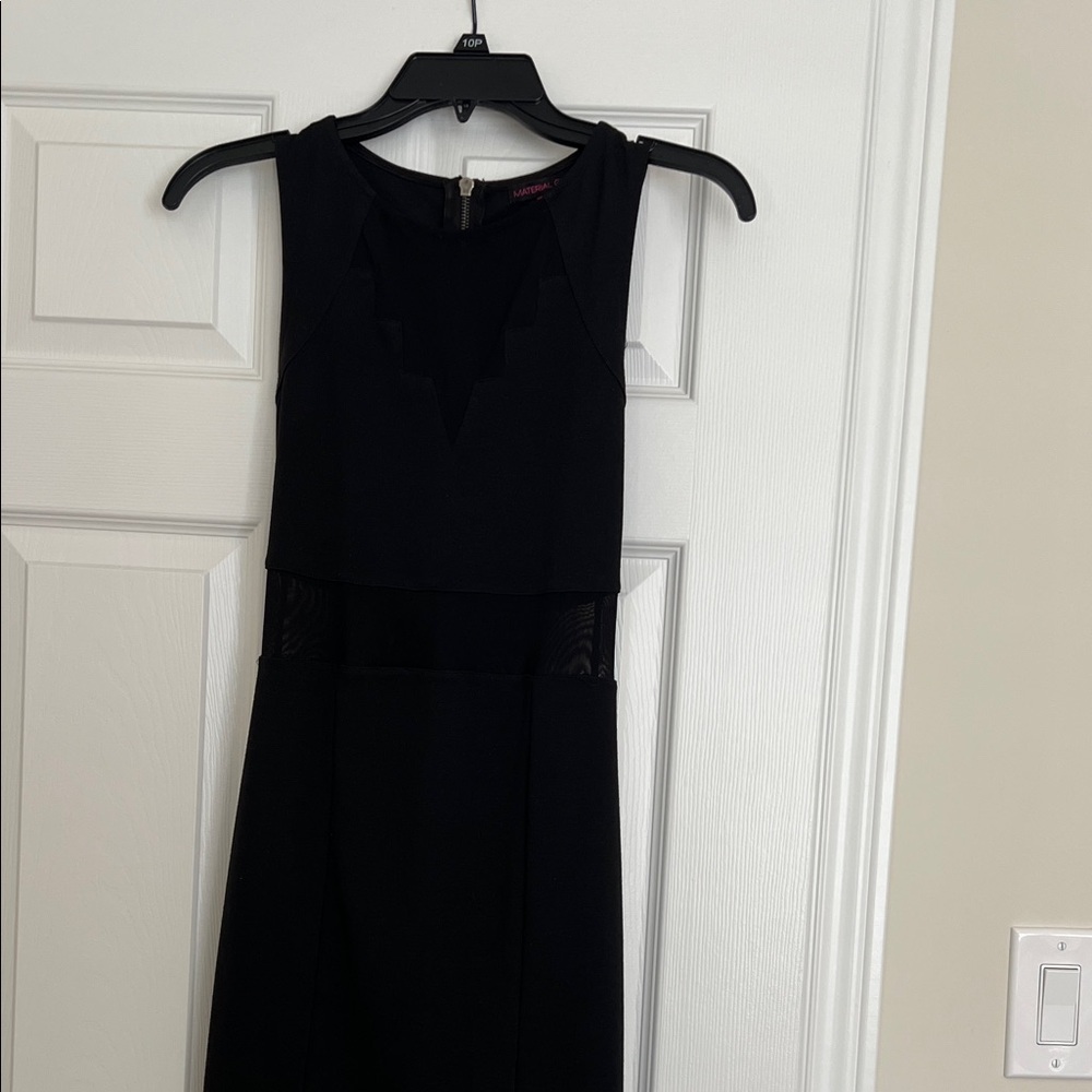 Material Girl Black Midi Dress